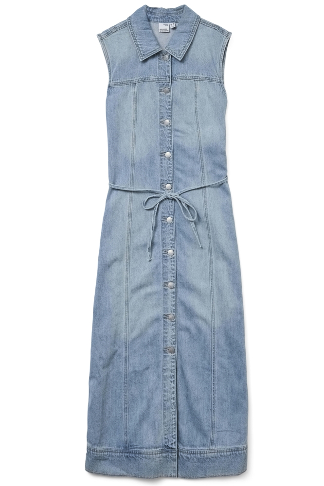 VMNENYA SL 7/8 DENIM VEST DRESS SI3 10331072 MEDIUM BLUE DENIM